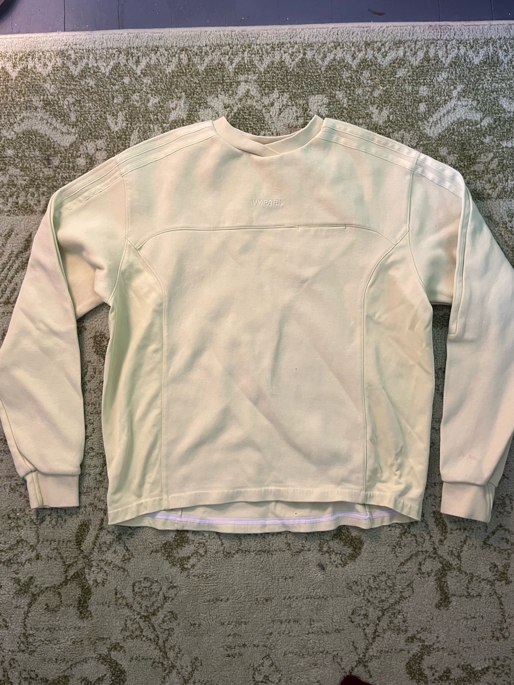 Adidas Ivy Park Neon Yellow Crew Neck Sweatshirt XS
